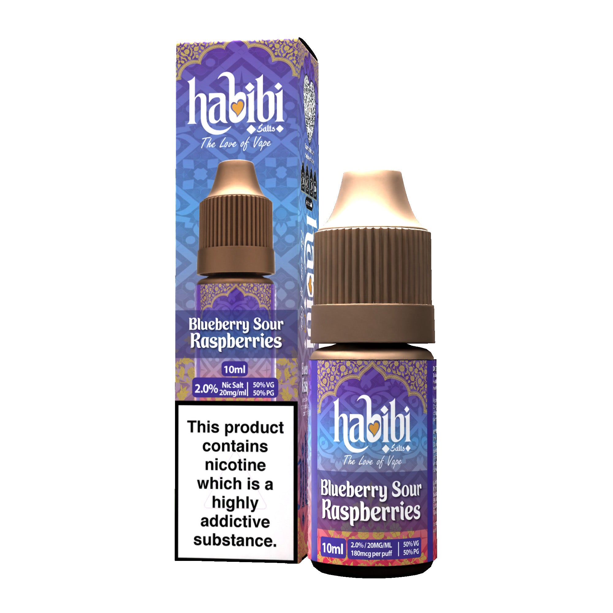 Habibi Salts Blueberry Sour Raspberries 10ml E-liquid Habibi Vape Habibi Salts Blueberry Sour Raspberries 10ml E-liquid Habibi Vape